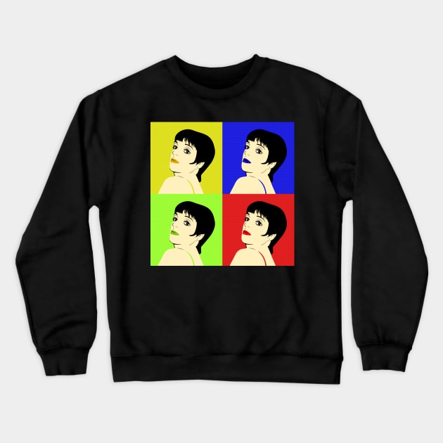 Liza Minnelli Color Pop Crewneck Sweatshirt by williamcuccio